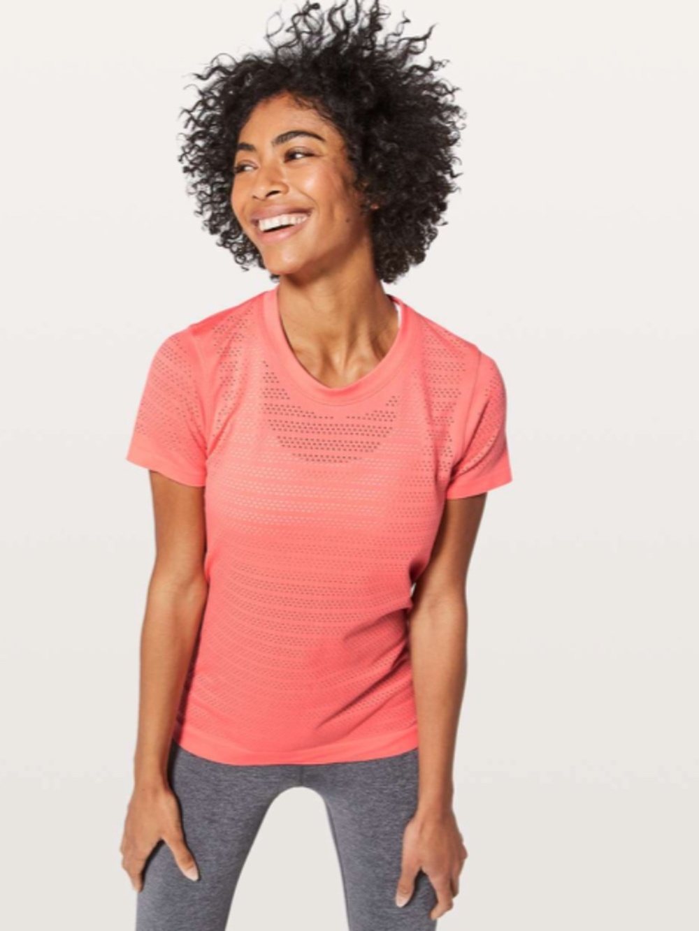 Lululemon Breeze By Short Sleeve Light Coral / Light Coral Size 12